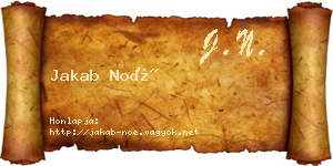 Jakab Noé névjegykártya